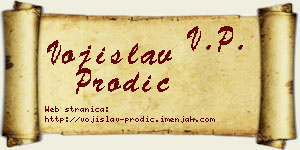 Vojislav Prodić vizit kartica